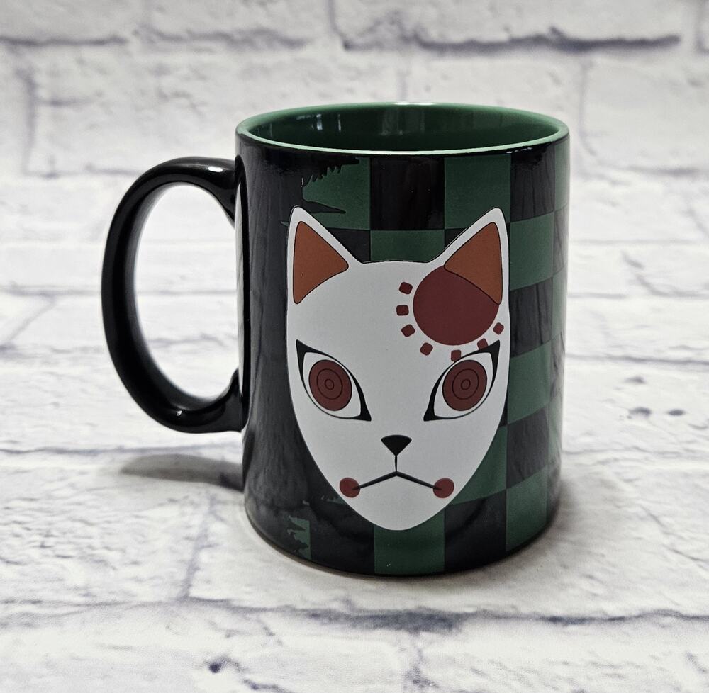 Demon Slayer Tanjiro Mug ABYstyle Anime Coffee Cup Kimetsu No Yaiba Green Plaid